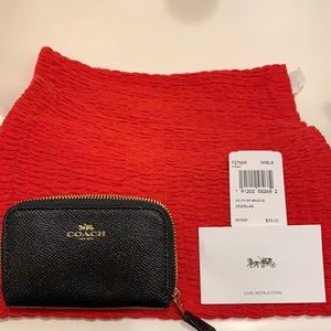 Coach Black Zippered coin/bill/cc holder